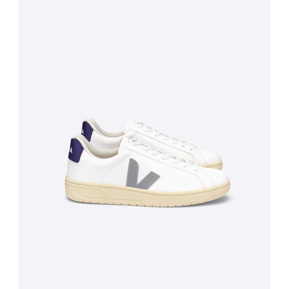 Women\'s Veja URCA CWL Shoes White/Grey/Purple | ZA 568JPQ